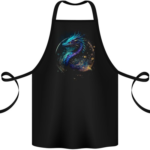 Tablier coton dragon eau - tablier, d'eau