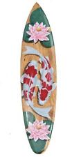 Koi Poisson Surfboard 100Cm Décor Panneau Kois Carpe Nénuphar Étang Kohaku Japon