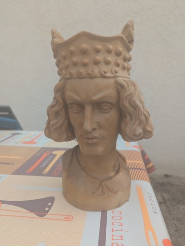 Buste bois sculpté - en,