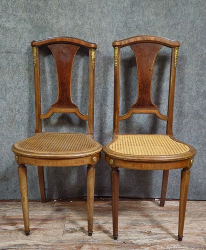 Paire chaises anciennes - chaises, en