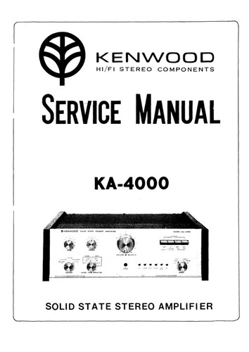 Manuel service pour kenwood - de,