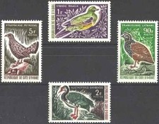 Timbres Oiseaux Côte d'Ivoire