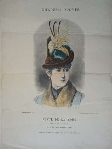 Belle gravure mode couleur - de,