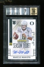 2015 Contenders Draft Picks Marcus Mariota Rookie Card #131 BGS Mint 9 Auto 10