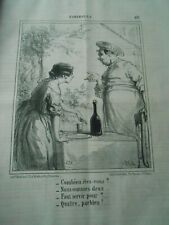 Litho 1857 - Fariboles Le cuisinier..how many are you? Must serve for four