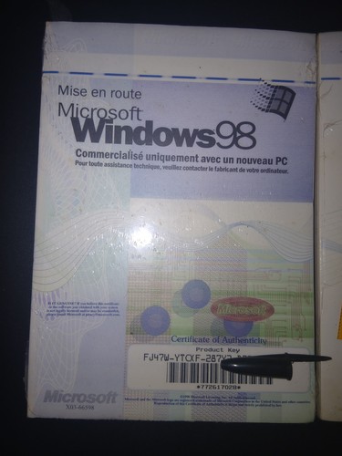 Licence windows - windows, 98
