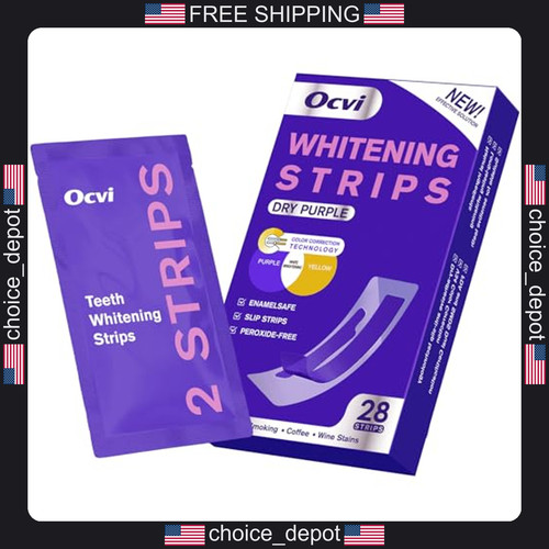 Purple teeth whitening strips - purple,