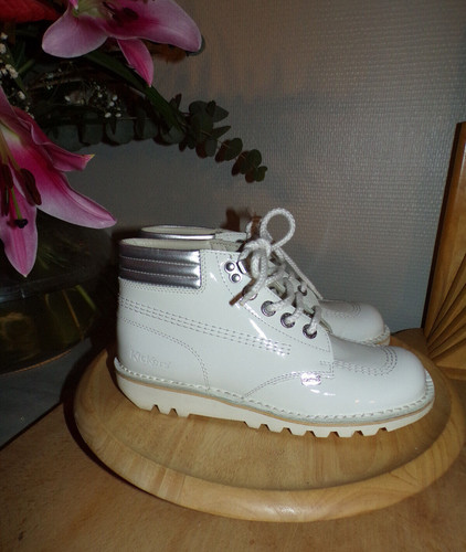 Kickers blanc laqué - kickers, 39