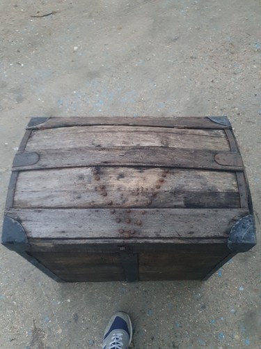 Malle ancienne bois - malle, en