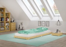 Lit futon en bois naturel