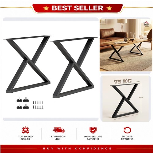 Lot pieds table en - pieds,