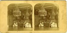 PHOTO stereo view 1860, PARIS room of Louis XIV Palais des Tuileries