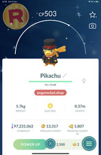Shiny Pikachu Red Ribbon Monocle Costume Go Reg or 1M