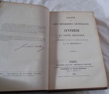 Lecons sur les Methodes Generales de Synthese en Chimie Organique  Berthelot