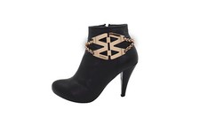 Femme Métal Or Chaîne Coffre Bracelet Chaussure M Ailes Féroce Breloque Ouest