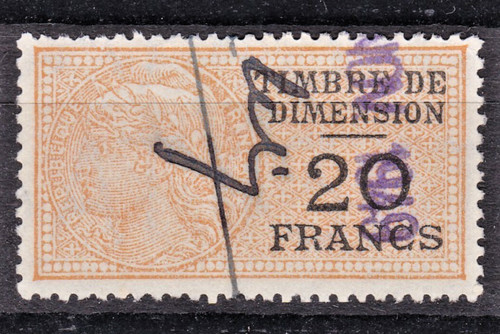 Timbre france fiscal 1945 - france,