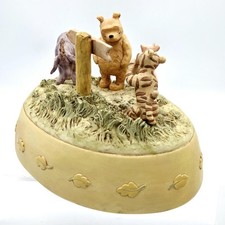 1987 Charpente Classic Pooh Eeyore Tigger and Piglet To Owl's House Music Box