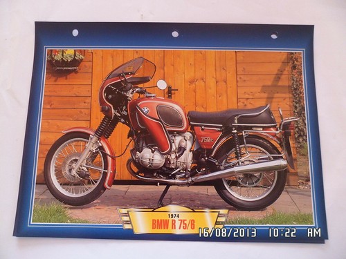 Carte fiche moto 1974 bmw - fiche,