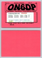 Ham Radio QSL QSO Postcard ON6DP, Neupre, Walloon Brabant, Belgium