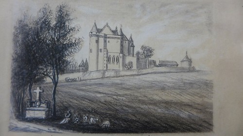 1885 dessin château - ,