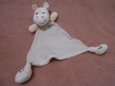 Doudou Hippopotame écru rayé