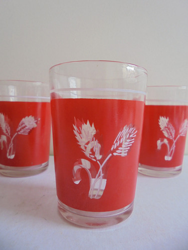 Lot verre verrine rouge - x, 4