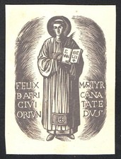 Holy card antique de San Felix Martir santino image pieuse estampa