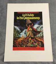 LES DIX COMMANDEMENTS - CECIL B DEMILE - POSTER cinéma 30 x 40