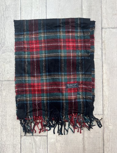 écharpe burberry bleu rouge - burberry, bleu/rouge