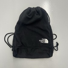 The North Face Black Denali Fleece Sack Pack Drawstring Bag Backpack Travel