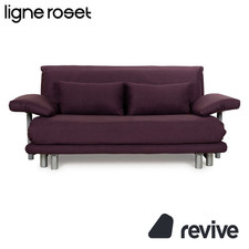 Ligne Roset Multy Tissu Canapé Violet Trois Places Fonction Lit