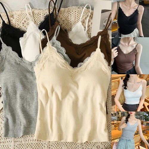 Gilet camisole dentelle sans