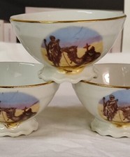 3 Bols Anciens En Porcelaine