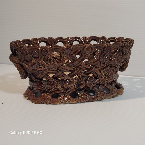 Corbeille faience tressé - faience,