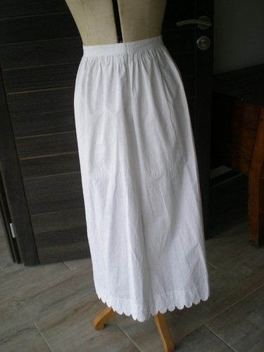 Tablier blanc femme ancien - blanc,