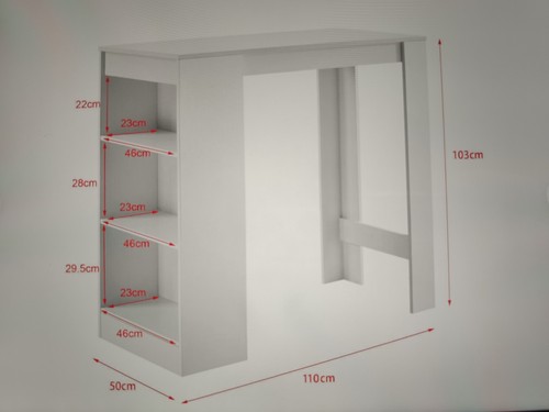 Table mange debout blanche - ,