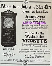 CARILLON WESTMINSTER WATCHMAKING STAR LONDON ABBEY 1925 FRENCH AD