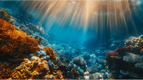 Aquarium background ocean fish - background,