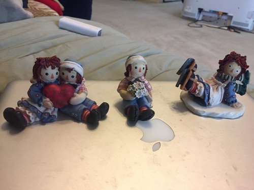 Raggedy ann andy figurines - raggedy, &