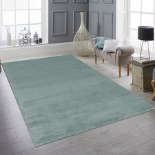 Tapis menthe uni moderne doux