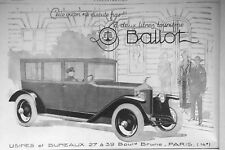 PRESS ADVERTISEMENT 1925 CAR BALLOT LA 2 LITRES TOURISME