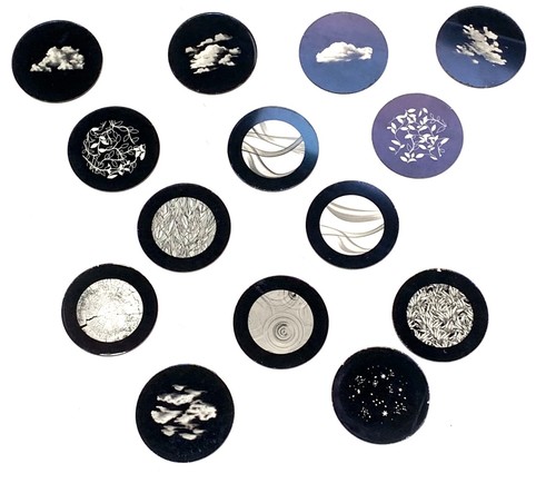 Glass gobo 6mm 30mm - gobo, etc