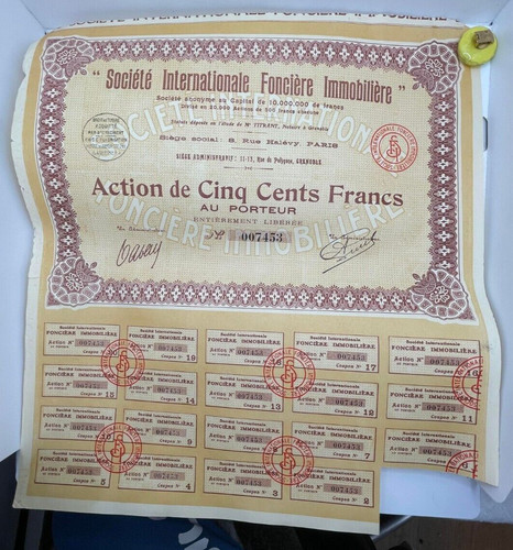 Vieux papier action - vieux,