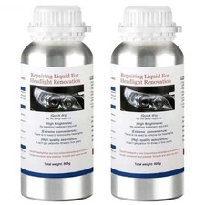 2 Kit Recharge Rénovation Polissage Phare Voiture Restauration Polymère Optique