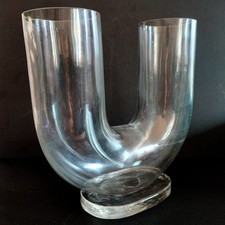 VASE VINTAGE EN VERRE FORME U