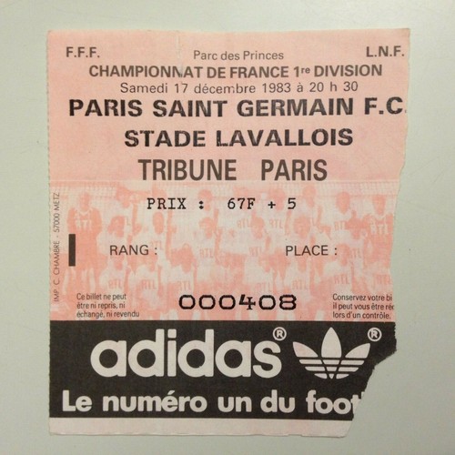 Ticket match championnat - match, de