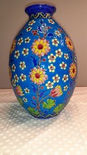 Grand vase coloré décor - coloré, à