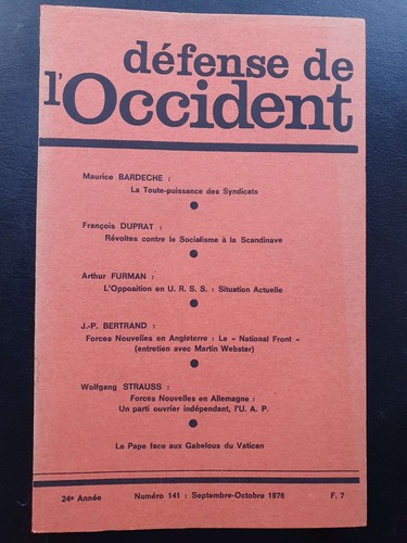 Défense occident n - l'occident, n°141