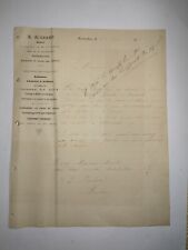 Invoice Marbrier Caveaux Cheminées RICHARD Avranches 1890