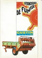 GUSTIN FILS - TENOR EURO TENOR MANURE SPREADER / brochure catalogue leaflet
